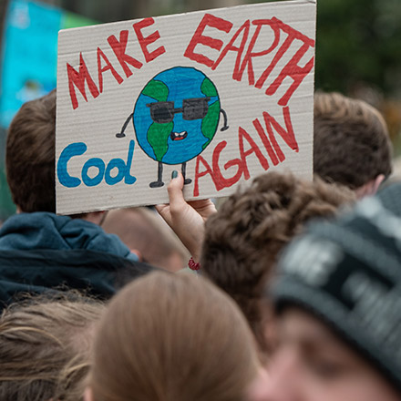 Jugendliche beim Klimastreik 